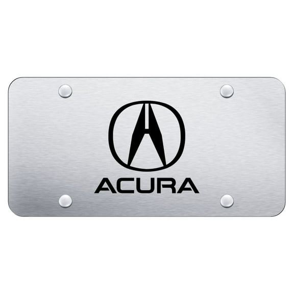 Acura Laser Etched Logo License Plate (Brushed Chrome)