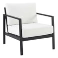 thumbnail image 3 of Linon Turner 3 Piece Outdoor Chair & Table Set White Cushions in Black Aluminum, 3 of 18