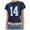 Navy905/A, variant on oqasdz Women Fashion Crop Tops Comfortable Summer Number 14 Printed Casual Short Sleeve Women T Shirts Leisure Female Dailywear