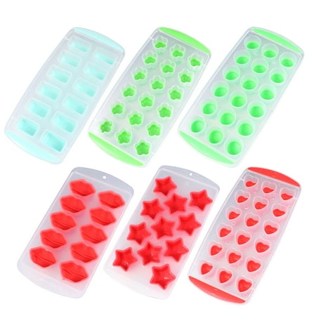 

87 Grids Silicone Ice Making Mold Kitchen Ice Box Mold Creative Ice Maker Grid (18 Grids Heart 10 Grids Lip 11 Grids Star 18 Grids Plum Blossom 12 Grids Square 18 Grids Dot)