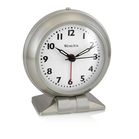 90010A- Westclox Silver Metal Alarm Clock 1952 Classic Big ben