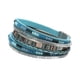 thumbnail image 4 of Pulsera de envoltura de cuero PU para mujeres Bohemio joyas decorativas decorativas regalo pulsera de capas múltiples pulsera de capas múltiples Azul, 4 of 8