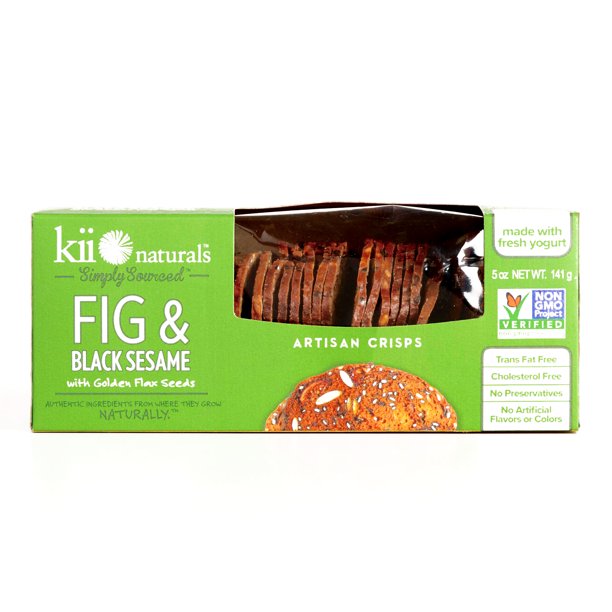 Kii Naturals Fig Black Sesame Artisan Crisps 5 Oz Each 6 Items Per Order Walmart Com