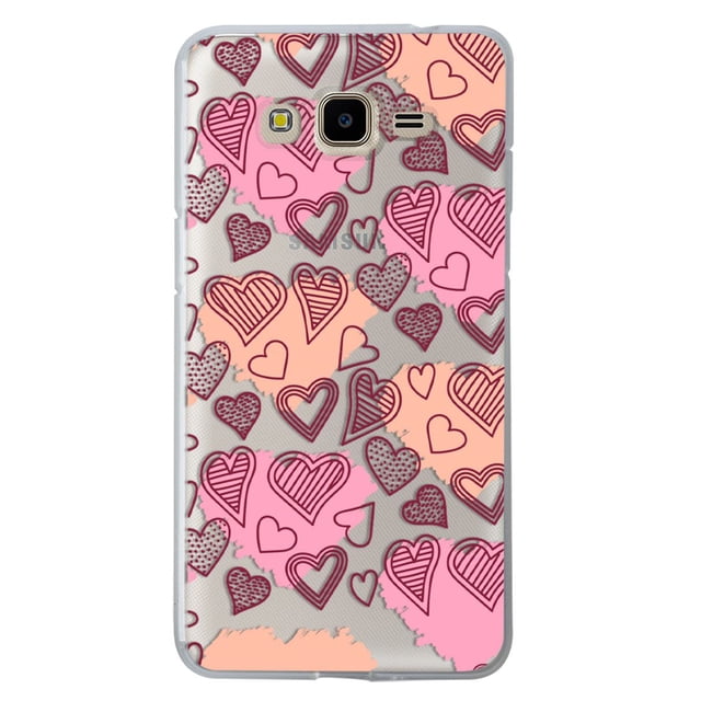 Funda Protector InstaCase para Galaxy J7 Neo Corazones Manchas