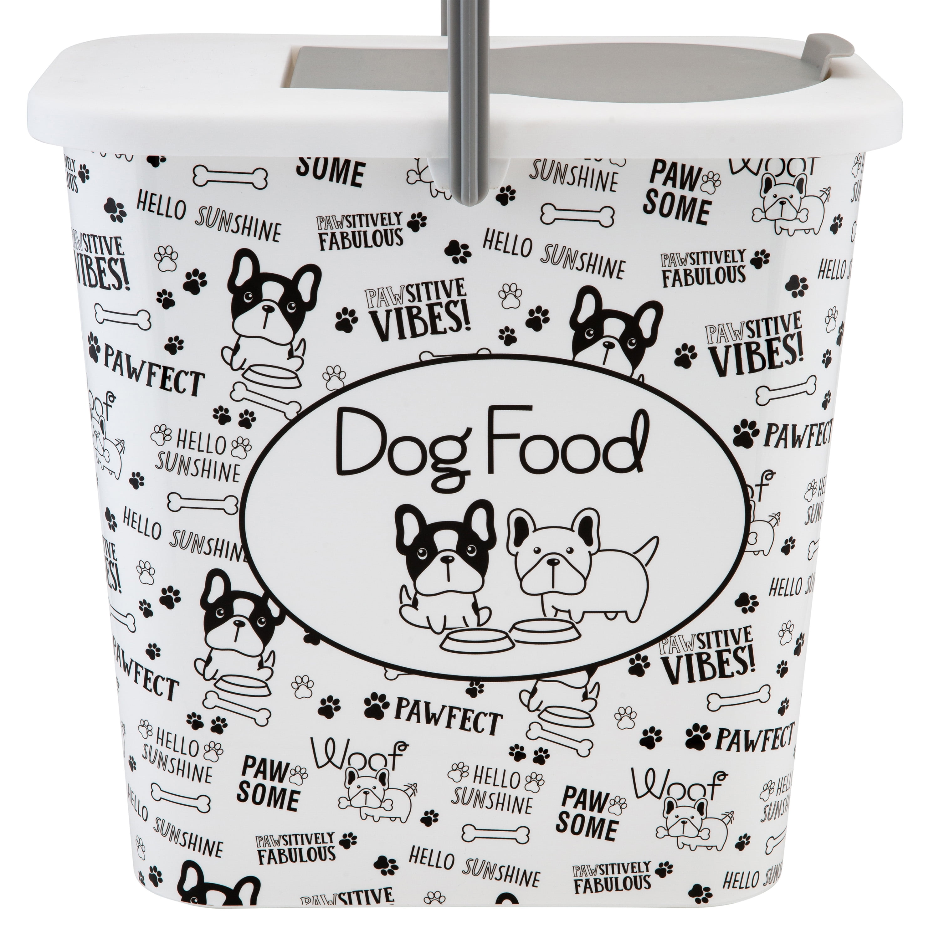 Pounce + Fetch 3 Gallon Plastic Dry Food Container with Scooper