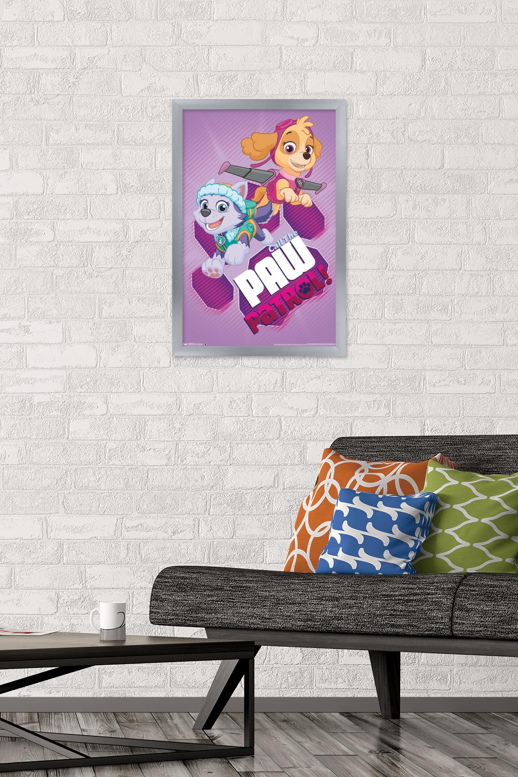 Nickelodeon Paw Patrol - Call Wall Poster, 14.725" x 22.375", Framed