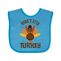 Inktastic Thanksgiving Nana Little Turkey Boys or Girls Baby Bib