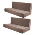 thumbnail image 4 of AMLESO 4Pcs Camper Cushion Covers RV Seat Covers Comfort Breathable Bench Covers RV Stretch Sofa Seat Slipcovers Furniture Protector Light Coffee, 4 of 10