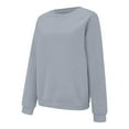thumbnail image 6 of YEJIMAN Long Sleeve T-shirt, Gray Shirt Women, Fashion Casual Women's Warm Sweatshirt Long Sleeve O Neck 2024 Autumn and Winter New Women's Sweatshirt Top, Big & Tall, 6 of 9