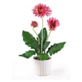 thumbnail image 3 of Nearly Natural Gerber Daisy w/White Vase (Set of 6), 3 of 5
