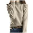 thumbnail image 2 of Sweaters for Women 2025 Long Sleeve High Neck Thickened Loose Jumper Bottoming Shirt Womens Pullover Sweaters, 2 of 5