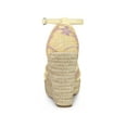 thumbnail image 2 of BLISSFUL STEP Women's Espadrille Wedge Heel Wedge Sandals Yellow Purple 9, 2 of 7