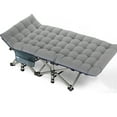 thumbnail image 3 of Lilypelle 75" Cots for Camping Traveling Fold Cot for Adults Portable Heavy Duty Sleeping Bed with Mattress Pad&Carry Bag, 3 of 8