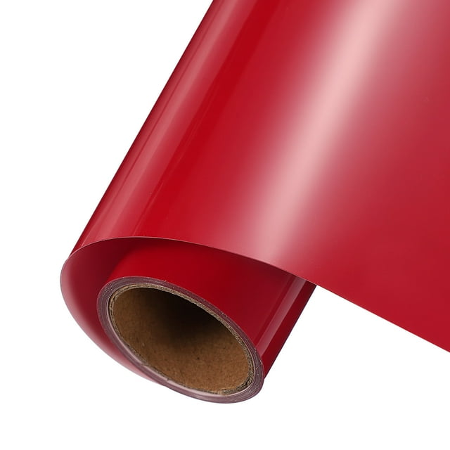 Vinilo de Transferencia Térmica Rojo Uxcell, Rollos de Vinilo de 12 Pulgadas x 5 pies para Corte de Calcomanías, Señales, Álbumes de Recortes, Manualidades DIY, Decoración del Hogar