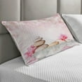 thumbnail image 2 of Spa Quilted Pillowcover, Bohemian Stones and Soft Petals Therapy Tradition Yoga Picture, Standard King Size Accent Pillow Cover for Bedroom, 36" x 20", Pale Pink Peach, by Ambesonne, 2 of 2