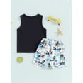 thumbnail image 6 of Hirigin Toddler Baby Boys Shorts Set Seaside Printed Tank Tops and Shorts 2Pcs Little Boy Outfits Summer Clothes Suit, 6 of 8