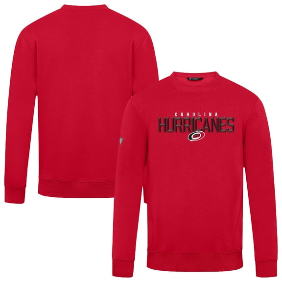 Men's Levelwear Red Carolina Hurricanes Zane Carve Pullover Sweatshirt