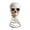 White, variant on 1Pcs Skeleton Halloween Decorations, Human Skull Model Adult Plastic Realistic Head Bone Statue with Spring for Indoor Outdoor Tabletop Home Decor Haunted House 3.8x7.5 Inch White
