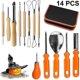thumbnail image 1 of Kit de herramientas para tallar calabazas de Halloween, 13 piezas, kit de herramientas profesional para cortar calabazas, alargamiento y engrosamiento de acero inoxidable, 1 of 5