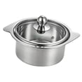 thumbnail image 3 of Olla para sopa con tapa, utensilios de cocina fáciles de limpiar, ideal para regalo, portátil, de acero inoxidable. Diámetro de la boca 15cm, 3 of 9