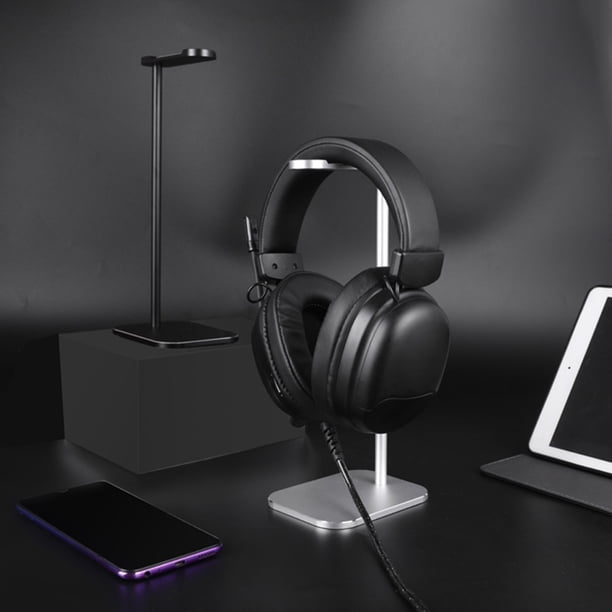 Soporte de metal para auriculares para juegos Soporte para auriculares Soporte de exhibición de escritorio (Blanco)