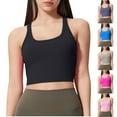 thumbnail image 5 of Xfvqtps Womens Workout Sports Bras Fitness Backless Racerback Padded Bra Yoga Crop Tank Top Pink, 5 of 5