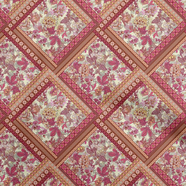 oneOone Silk Tabby Red Fabric Floral Craft Projects Decor Fabric Printed By The Yard 42 Inch Wide