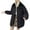 Black, variant on Breezora Womens Medium Length Puffer Jacket Winter Thickened Cotton Blend Coat With High End Texture L Size Black