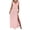 Pink, variant on OSOLU Solid Color Women Solid Color Summer Lace V-Neck Splicing Casual Vacation Dresses Holiday Hawaiian Flowy Sundress
