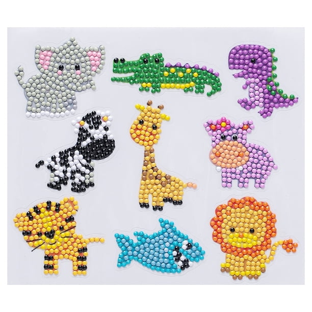 Cuadros Decorativos 9 unids/set chico rompecabezas juguete pegatina DIY diamante pintura Animal libro teléfono taza calcomanía Likrtyny embutido en tela