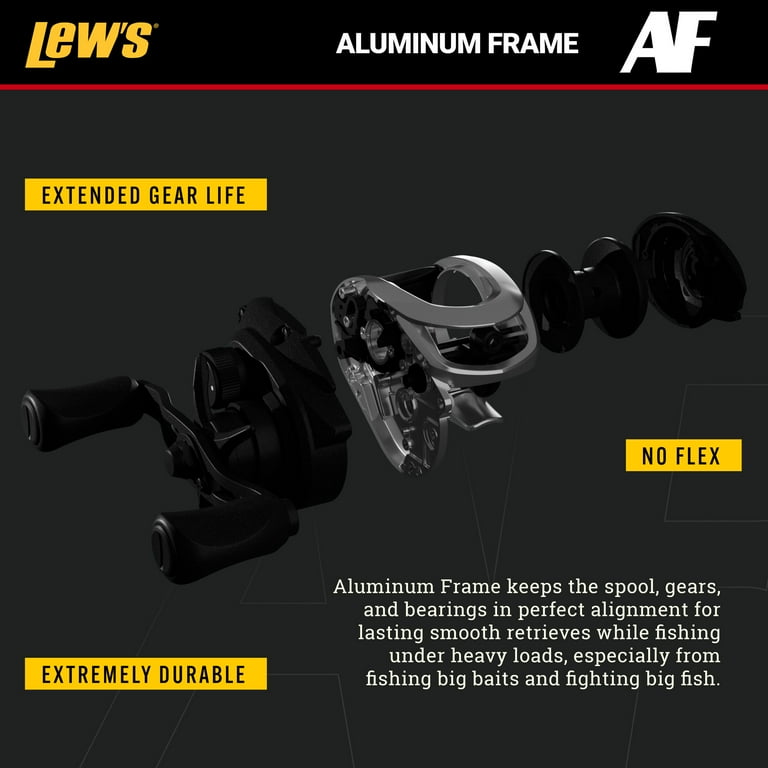 Lew's Speed Spool Baitcast Fishing Reel, 9+1 Bearings, 6.8:1