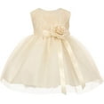 thumbnail image 4 of Big Girls' Elegant Contrast 3D Lace Tulle Flowers Girls Dresses Ivory Size 10, 4 of 4