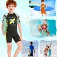 thumbnail image 3 of Niños con traje de baño Traje de natación engrosado Ropa de surf CHIKET JUEGO JUEGO JUEGO DESGUADO DE DIVENIDO CON MANERAS CORTAS PARA PISCINA DE PLAYA VIENDO S Kearding OD003684-01, 3 of 7