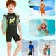 thumbnail image 3 of Niños con traje de baño Nadar Ropa de surf engrosada Ropa de surf Kid Traje mojado Desgaste de buceo con mangas cortas para piscina de playa con gris M Inevent OD003684-02, 3 of 7