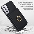 thumbnail image 5 of ELEHOLD Case for Samsung Galaxy S21,Business PU Leather Stand Case with Card Holder & Ring Holder,Black, 5 of 7