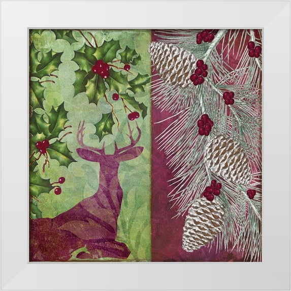 Sophie 6 12x12 White Modern Wood Framed Museum Art Print Titled - Cabin Christmas II