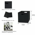 thumbnail image 4 of Better Homes & Gardens Collapsible Fabric Cube Storage Bin, Rich Black, 4 of 8