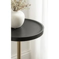 thumbnail image 3 of Kate and Laurel Shorrock Round Mango Wood Side Table, 12 x 12 x 24, Black, Gold, and White Marble, Modern Pedestal End Table with Marble Base for Bedroom Nightstand or Living Room Plant Stand, 3 of 8