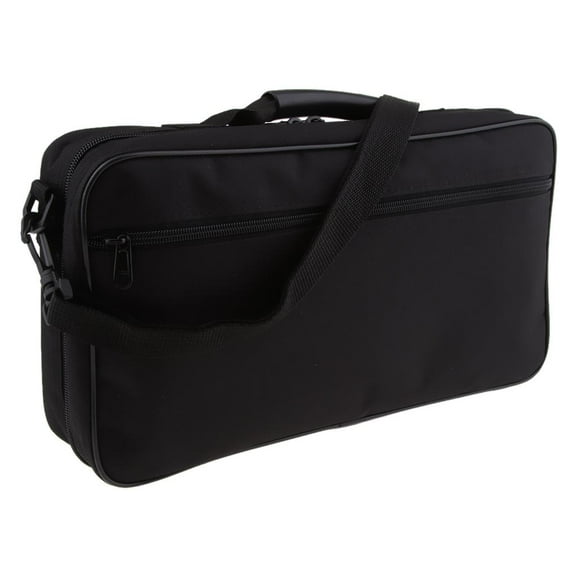 Portable Hard Oboe Wooden Case Box Container Black Shoulder Bag Music Parts