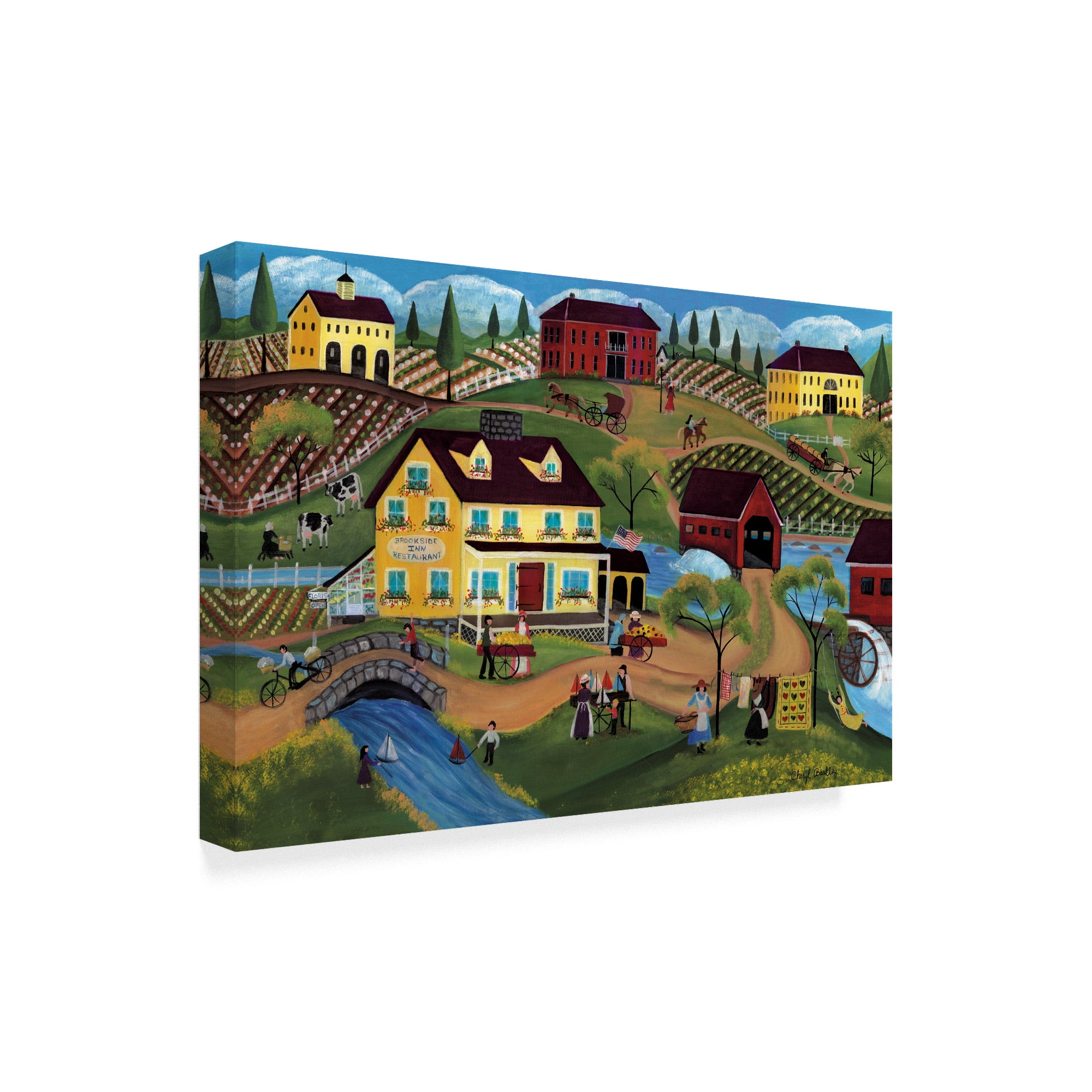 Trademark Fine Art 'Brookside Inn Restaurant' Canvas Art by Cheryl Bartley