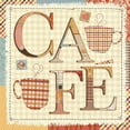 thumbnail image 2 of Pela Studio 15x15 Gold Ornate Wood Framed with Double Matting Museum Art Print Titled - Patchwork Cafe I, 2 of 4