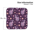 thumbnail image 2 of KLL Drink Coasters Set Square of 4,PU Leather Absorbent Coasters Set Decorative Coffee Cup Coasters Housewarming Gift for Home Decor-Snake And Flower, 2 of 5