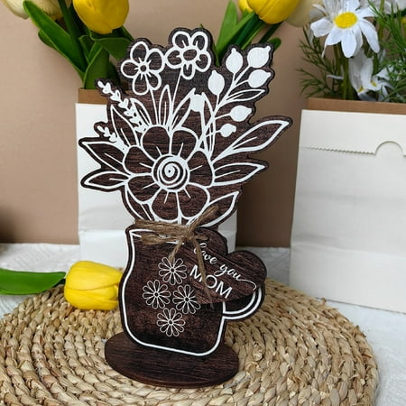 

Fall Savings Clearance Under $5.00 Brown Day Flowers Wooden Table Holiday Decorations Home Decoration Table Decorations (including 1 Meter Rope)