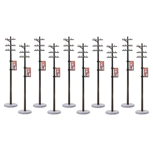 Diseño de micro paisaje de tren Zulema 10 Uds 1:87 Poste de línea eléctrica 9.3cm