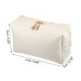 thumbnail image 2 of Unique Bargains 1 Pcs Makeup Bag Cosmetic Travel Bag Waterproof PU Leather Case Makeup Bag for Women S Size Beige, 2 of 6