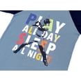 thumbnail image 3 of Tebbis Pajamas For Boys Fun Baseball Navy Blue Long Sleeves 2-Piece PJs Set Kid Comfy Sleepwear Size 10 Plus, 3 of 7