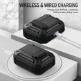 thumbnail image 3 of Airpod Pro Case Cover with Secure Lock Clip, Military Armor Series Full-Body Rugged Hard Shell for Men Women with Keychain Carabiner,Shockproof Protective Case for AirPod Pro,Black, 3 of 5