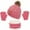 Hot Pink, variant on Herrnalise 3 Pcs Kids Winter Beanie Hat Scarf Gloves Set for Girls Boys Knit Warm Pompom Toddler Winter Hat Mittens Neck Warmer Sets