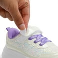 thumbnail image 5 of Kushyshoo Girls White Glitter Sneakers Lightweight Kids Sparkle Sport Shoes with Hook and Loop for Toddler Size 12, 5 of 7