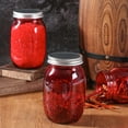 thumbnail image 6 of 32oz Red Mason Jars with Lids, 6 Pack Wide Mouth Quart Canning Jar, Safe For Storage, Canning, Pickling, Preserving, Fermenting, DIY Crafts & Decor, 6 of 7
